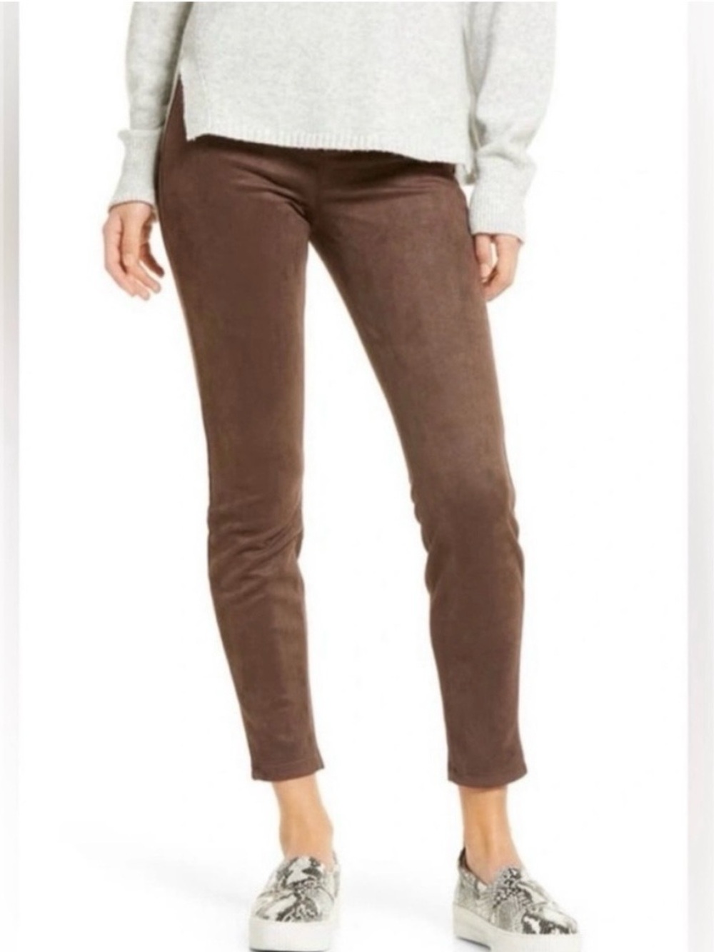 Anthropologie Sanctuary Brown Suede-Like Leggings